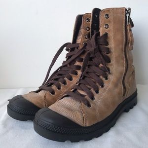 Palladium Pampa Hi Rise L Zip Tan Boots